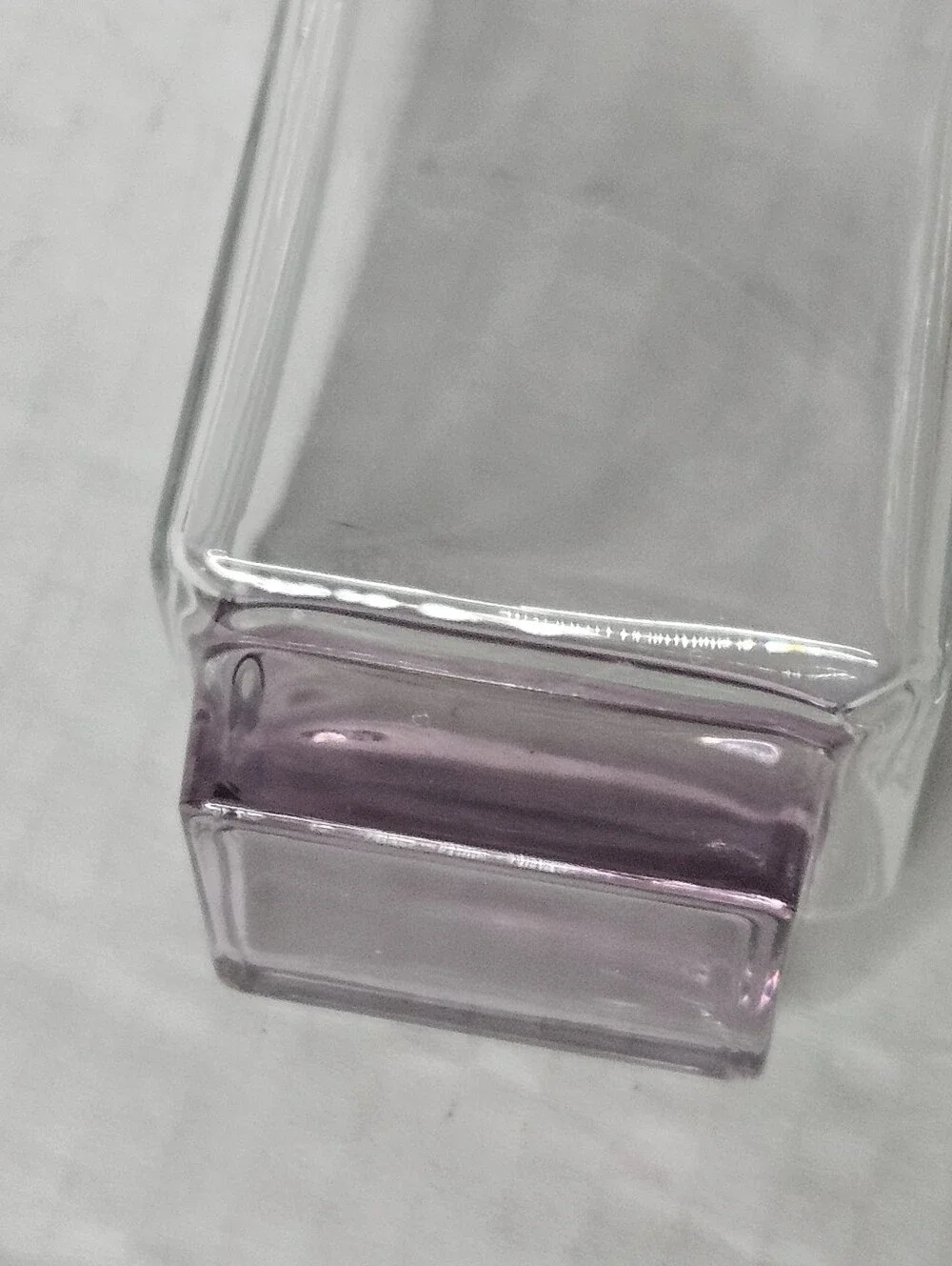 Luigi Bormioli Van Gogh Amethyst   Tall Glasses Square wit  Purple Base Set Of 3